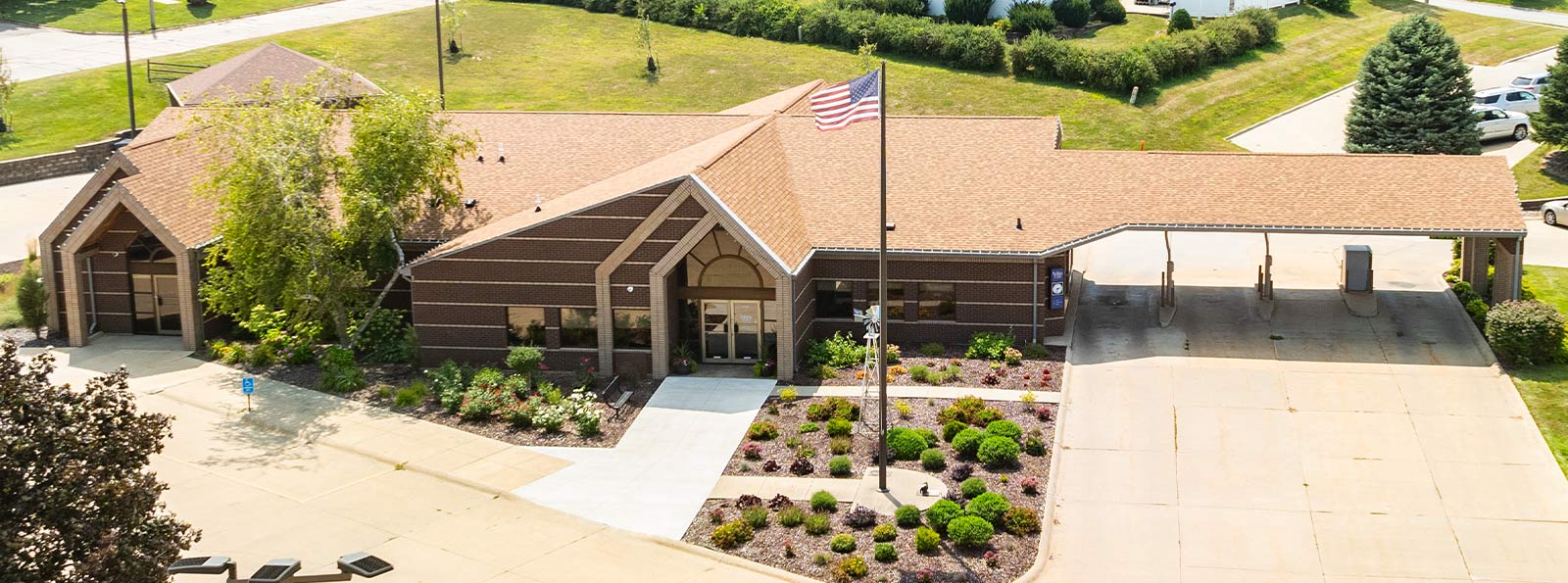 Ariel view of Rolling Hills Bank & Trust